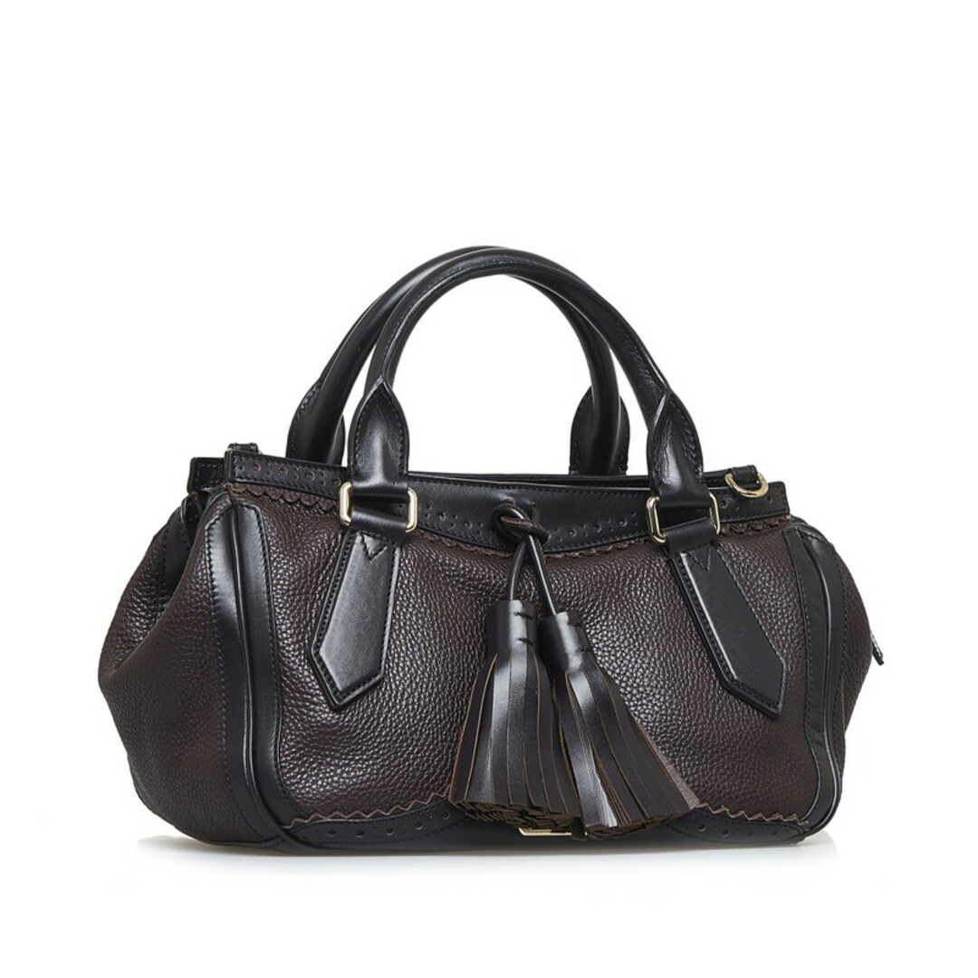 BURBERRY - バーバリー タッセル ハンドバッグ レザー レディース
