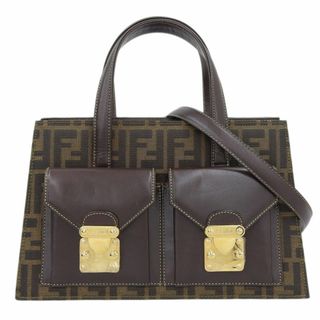 フェンディ(FENDI)のフェンディ ズッカ柄 2WAY ジャガード  ゴールド金具 0914750(ハンドバッグ)