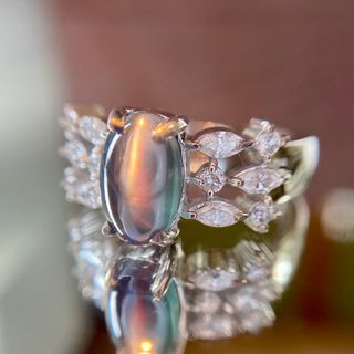 『専用です』天然非加熱アレキサンドライトキャッツアイ ダイヤモンド計3.50ct(リング(指輪))