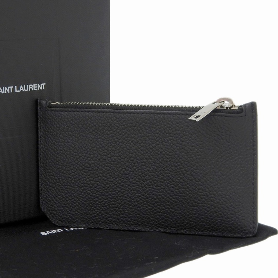 Yves Saint Laurent Beaute(イヴサンローランボーテ)のサンローラン ジップフラグメント カード コイン レザー458583 レディースのファッション小物(パスケース/IDカードホルダー)の商品写真