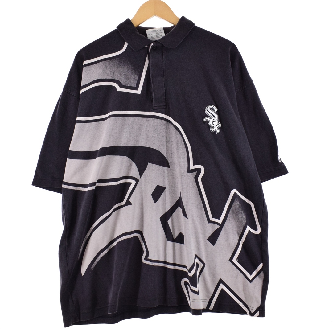 古着 90年代 スターター Starter MLB CHICAGO WHITESOX シカゴホワイトソックス 半袖 ポロシャツ メンズXL ヴィンテージ /eaa345736 メンズのトップス(ポロシャツ)の商品写真