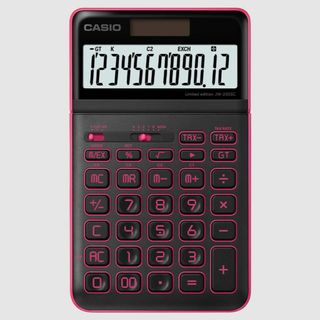 カシオ(CASIO)の電卓　CASIO　カシオ　ブラック　ネオン　ピンク　限定　ジャストタイプ(その他)