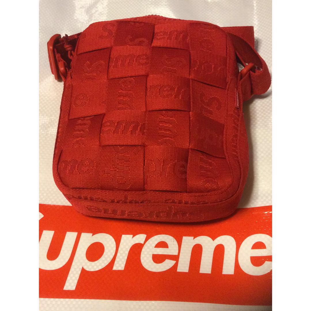 Supreme Woven Shoulder Bag Red