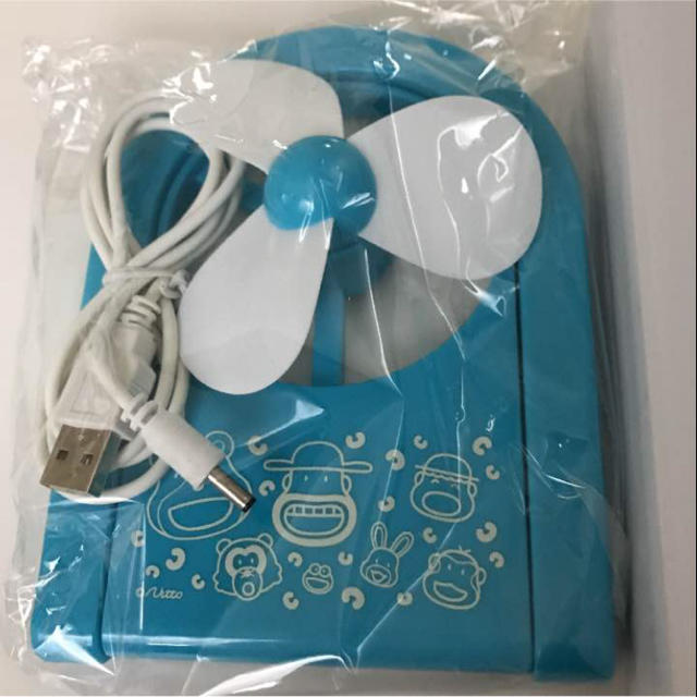MEIJI カールおじさん USB 扇風機 エンタメ/ホビーのおもちゃ/ぬいぐるみ(キャラクターグッズ)の商品写真
