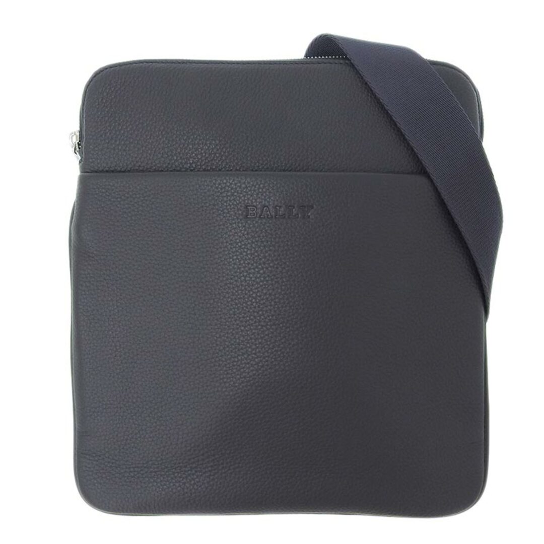 バリー BALLY ショルダー 斜め掛けレザー ネイビー-