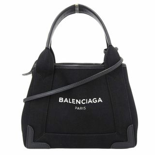 バレンシアガバッグ(BALENCIAGA BAG)のバレンシアガ  ネイビーカバXS 2WAY キャンバス レザー 390346(ハンドバッグ)