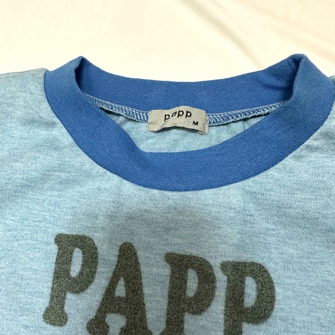 リンガー T ブルー 染み込み フロッキープリント メンズのトップス(Tシャツ/カットソー(半袖/袖なし))の商品写真