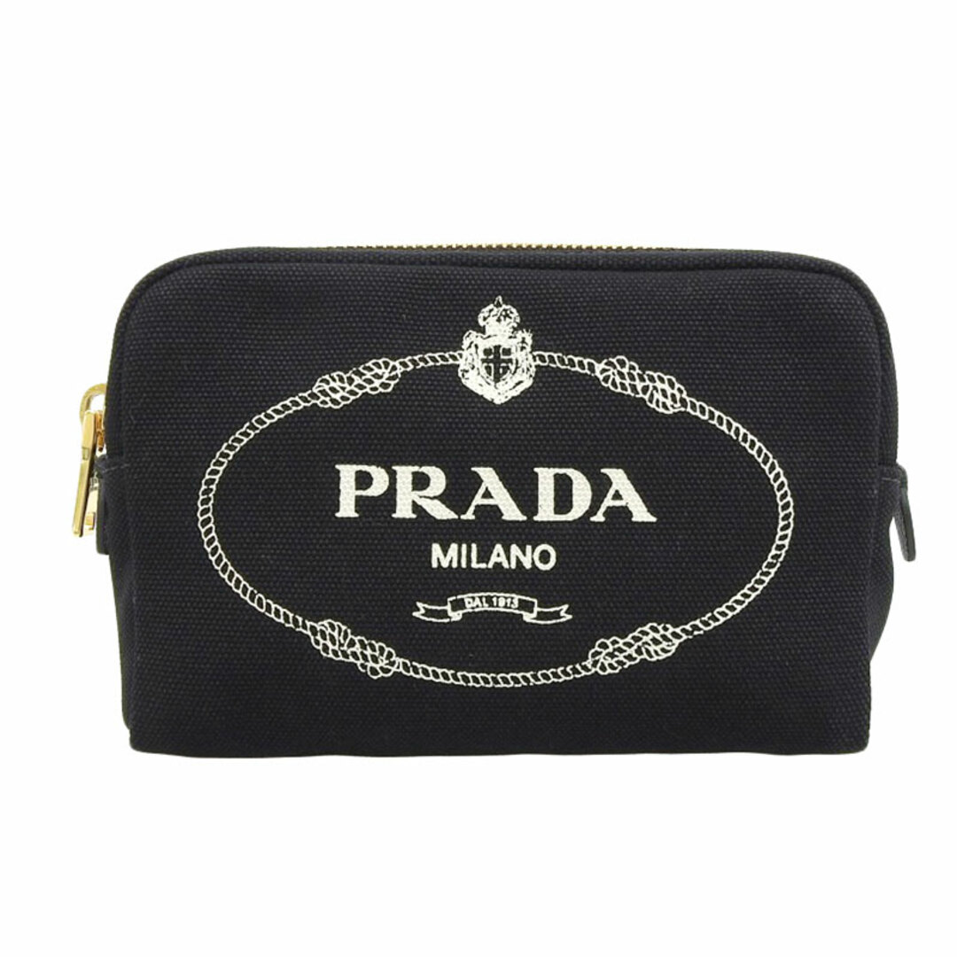 PRADA(プラダ)のプラダ カナパ コスメポーチ カナパ ロゴ キャンバス 1NA021 レディースのファッション小物(ポーチ)の商品写真