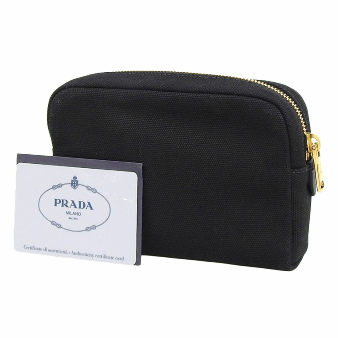 PRADA(プラダ)のプラダ カナパ コスメポーチ カナパ ロゴ キャンバス 1NA021 レディースのファッション小物(ポーチ)の商品写真