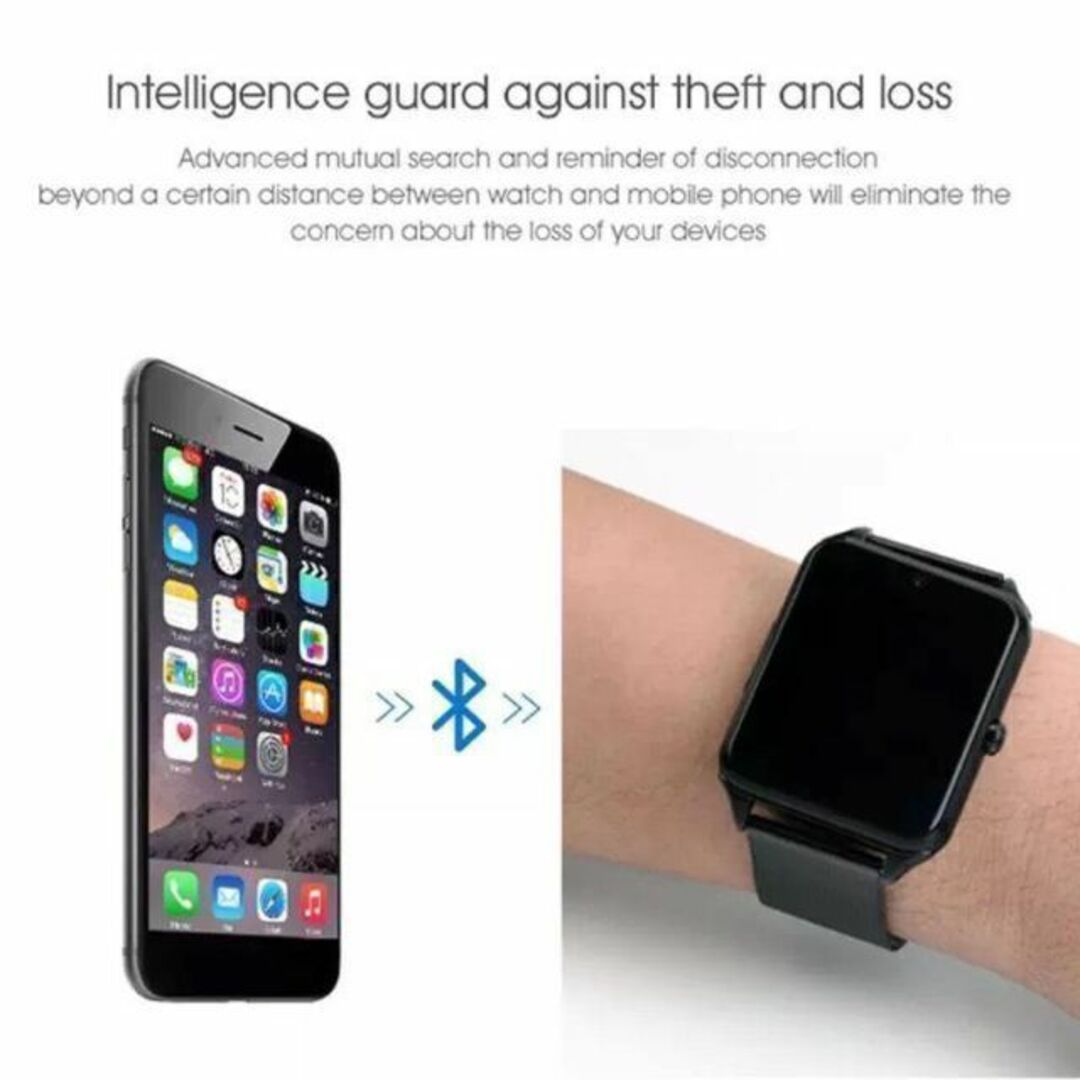 Z60 スマートウォッチ 　最安　多機能 　ギフト　黒　スポーツ　おすすめ メンズの時計(腕時計(デジタル))の商品写真