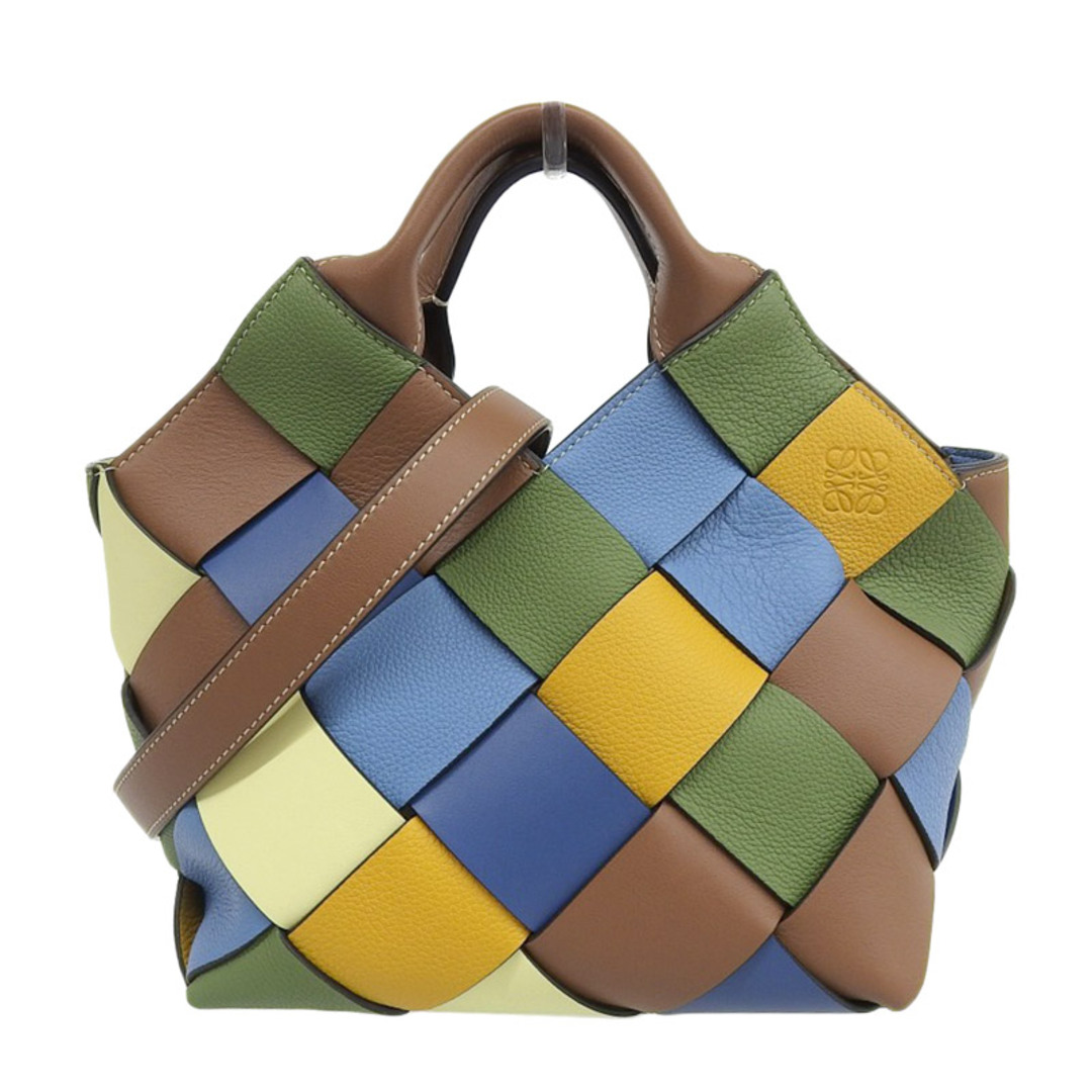 LOEWE - ロエベ ウーブン バスケットバッグ スモール レザー LOEWE - ロエベ ウーブン バスケットバッグ スモール レザー