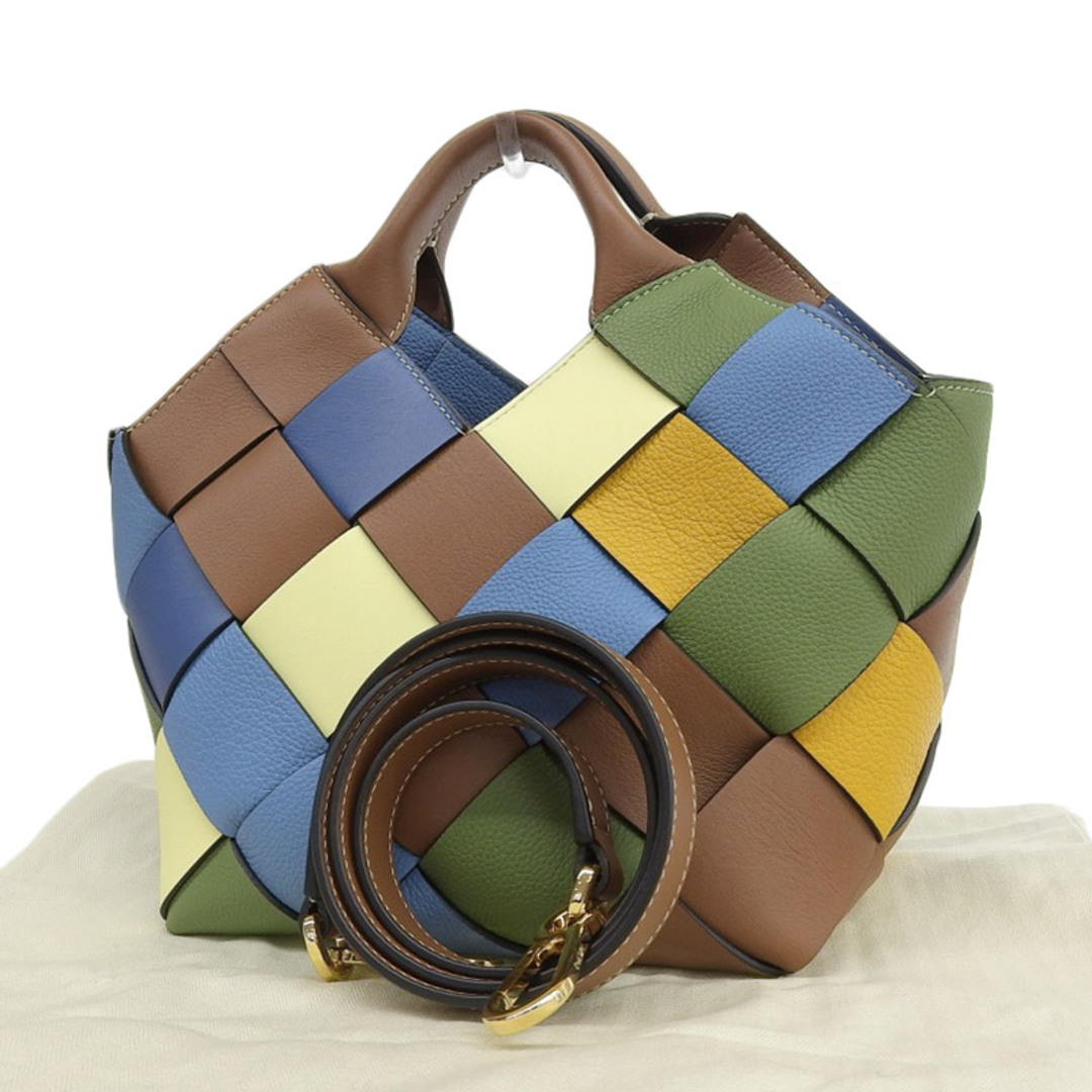 LOEWE - ロエベ ウーブン バスケットバッグ スモール レザー LOEWE - ロエベ ウーブン バスケットバッグ スモール レザー