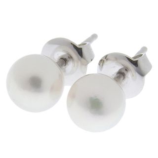 ミキモト(MIKIMOTO)のミキモト MIKIMOTO パールピアス K18WG P約6.5mm  (ピアス)