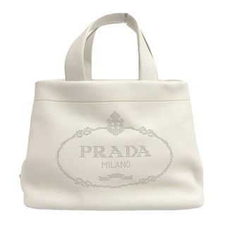 プラダ(PRADA)のプラダ ミディアムトート トートバッグ レザー ホワイト 1BG384(トートバッグ)