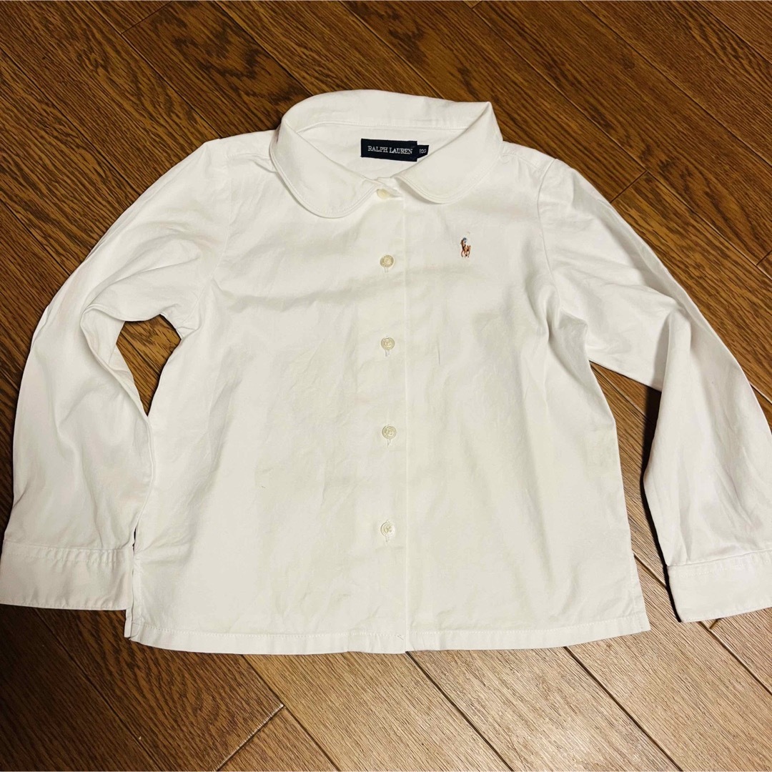 Ralph Lauren(ラルフローレン)のラルフローレン　100cm 白　シャツ　フォーマル　式　結婚式 キッズ/ベビー/マタニティのキッズ服男の子用(90cm~)(ドレス/フォーマル)の商品写真