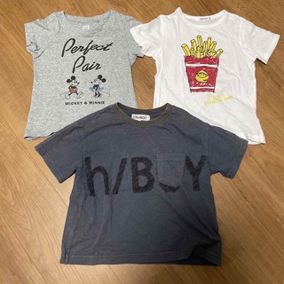 ユニクロ(UNIQLO)のUNIQLO SLAP SLIP h/BOY 110㎝ Tシャツ 3枚セット(Tシャツ/カットソー)