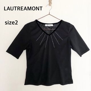 ロートレアモン(LAUTREAMONT)のLAUTREAMONT ロートレアモン　半袖　ブラック　トップス(カットソー(半袖/袖なし))