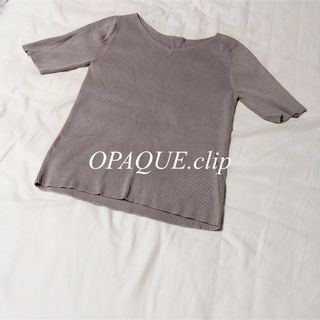 オペークドットクリップ(OPAQUE.CLIP)のOPAQUE.clip オペークドットクリップ　トップス　半袖　M(ニット/セーター)