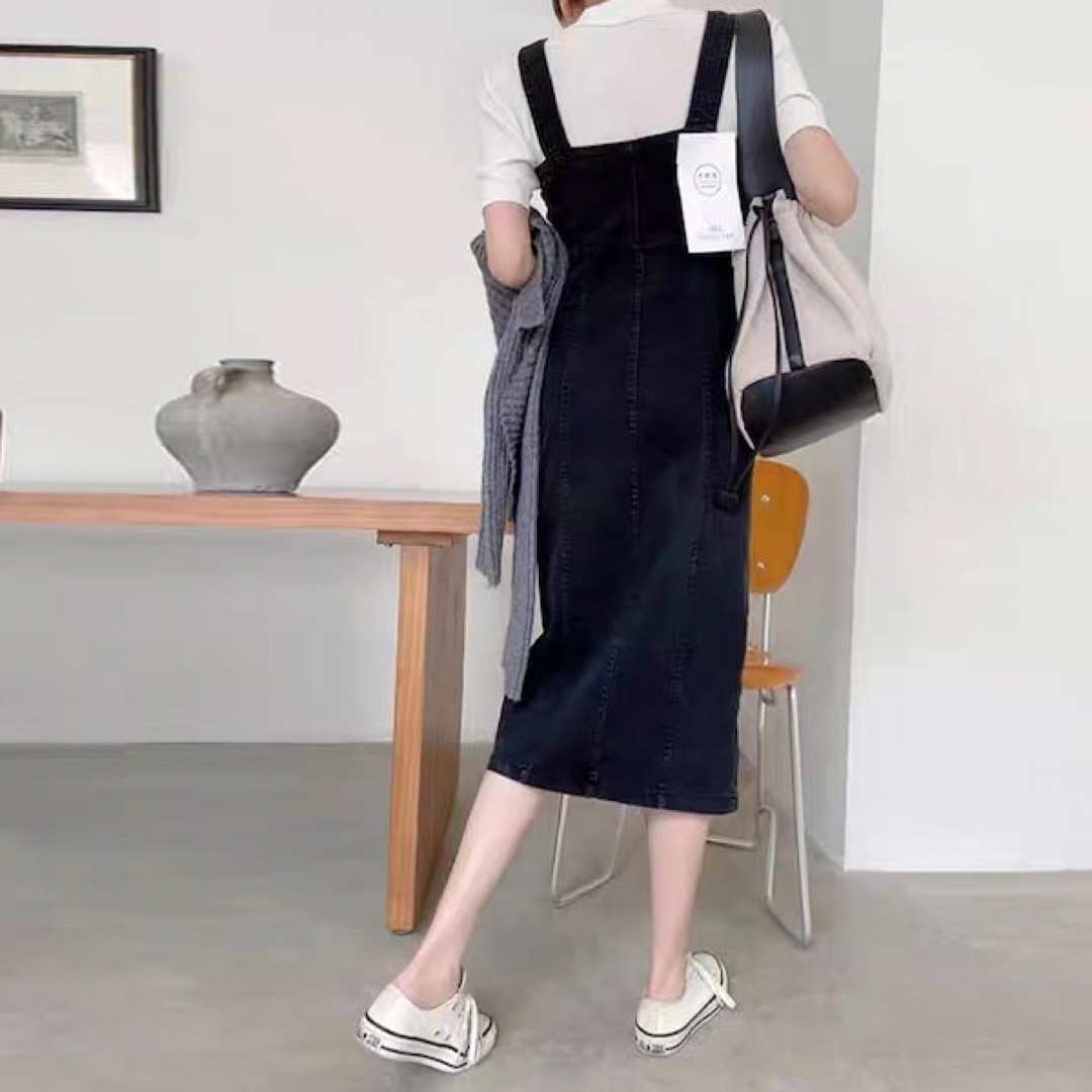 新品未使用】デニム サロペット ワンピース デニムワンピース ... 新品未使用デニムワンピース☆