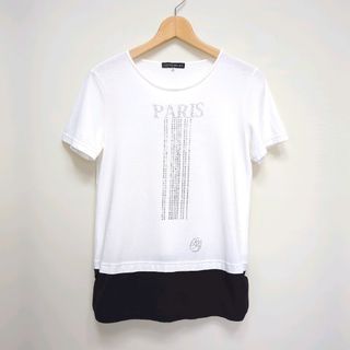 カステルバジャック(CASTELBAJAC)の★日本製 Castelbajac 切り替え ラインストーン Tシャツ カットソー(Tシャツ(半袖/袖なし))