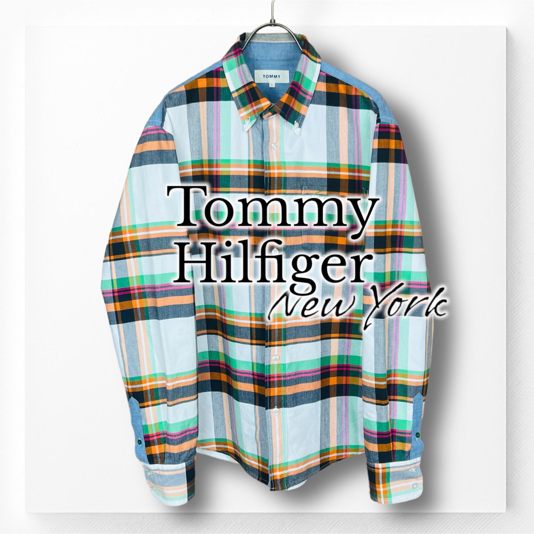 TOMMY HILFIGER(トミーヒルフィガー)の【トミー】トミーヒルフィガー シャツ 長袖 マルチカラー チェック コットン メンズのトップス(シャツ)の商品写真