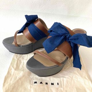 マルニ(Marni)の●マルニ●リボン　ミュール　サンダル　厚底(ミュール)