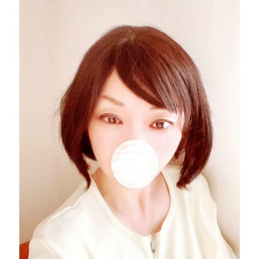 未使用!リネアストリア「天使のモルンショート」人毛MIX ダークブラウンM