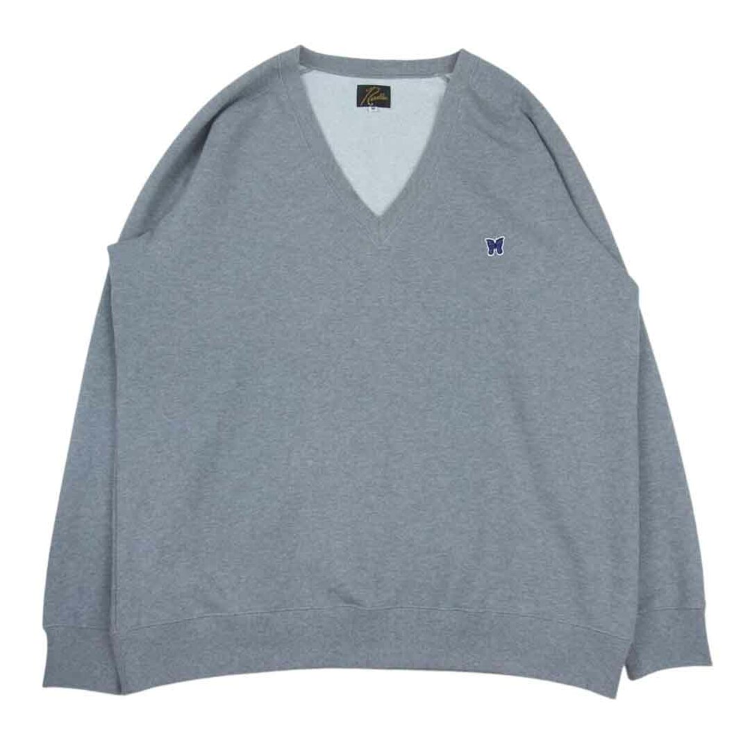 Needles ニードルス 23SS MR301 L/S V NECK SWEAT C/PE JERSEY Vネック スウェット グレー系 M【極上美品】