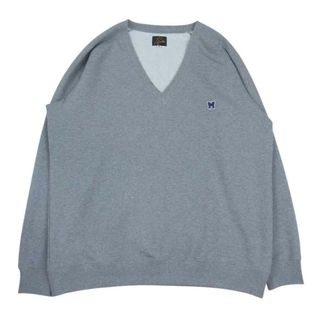 ニードルス(Needles)のNeedles ニードルス 23SS MR301 L/S V NECK SWEAT C/PE JERSEY Vネック スウェット グレー系 M【極上美品】【中古】(スウェット)