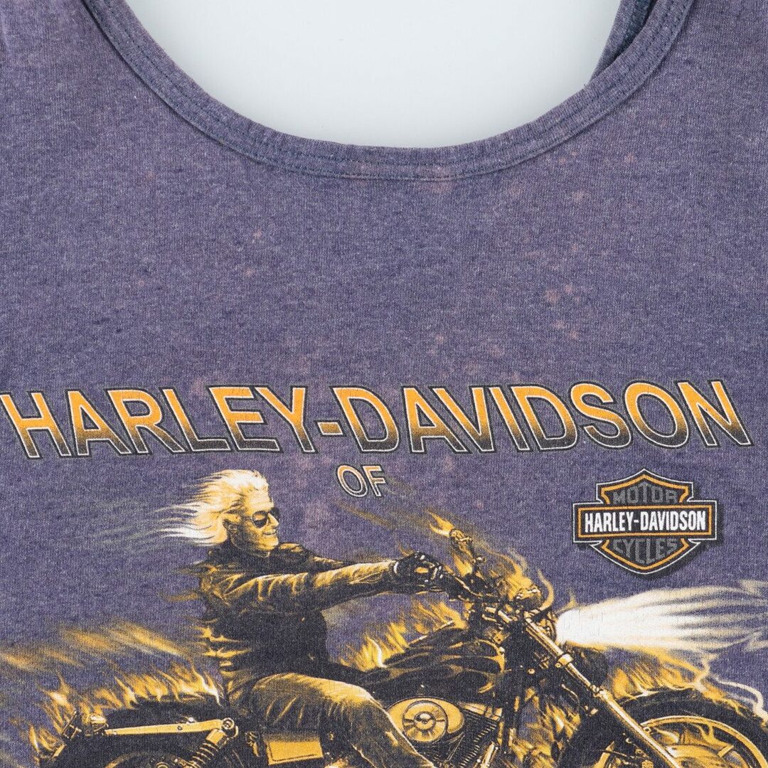 90年代 ハーレーダビッドソン Harley-Davidson 鷲柄 イーグル柄 両面プリント タンクトップ USA製 メンズL ヴィンテージ /eaa342115 5