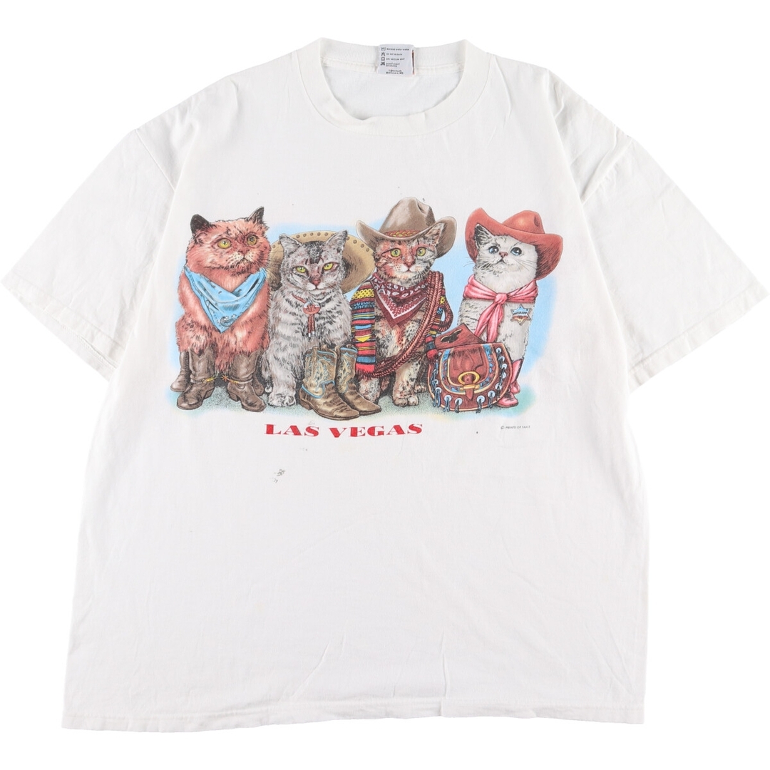eaa343113取扱店PRINTS OF TAILS ネコ柄 両面プリント アニマルプリントTシャツ メンズXL /eaa343113