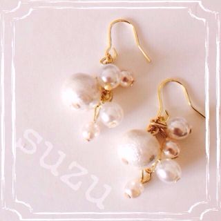 人魚姫の泡のピアス＊イヤリング変更可(ピアス)