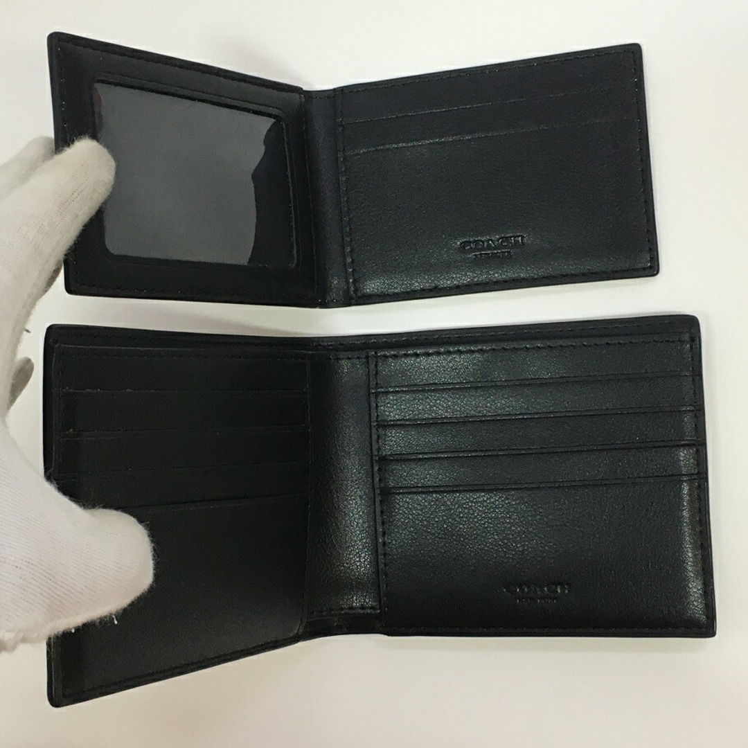 COACH コーチ F22531 カモフラージュ柄 二つ折り財布 パスケース付き【004】