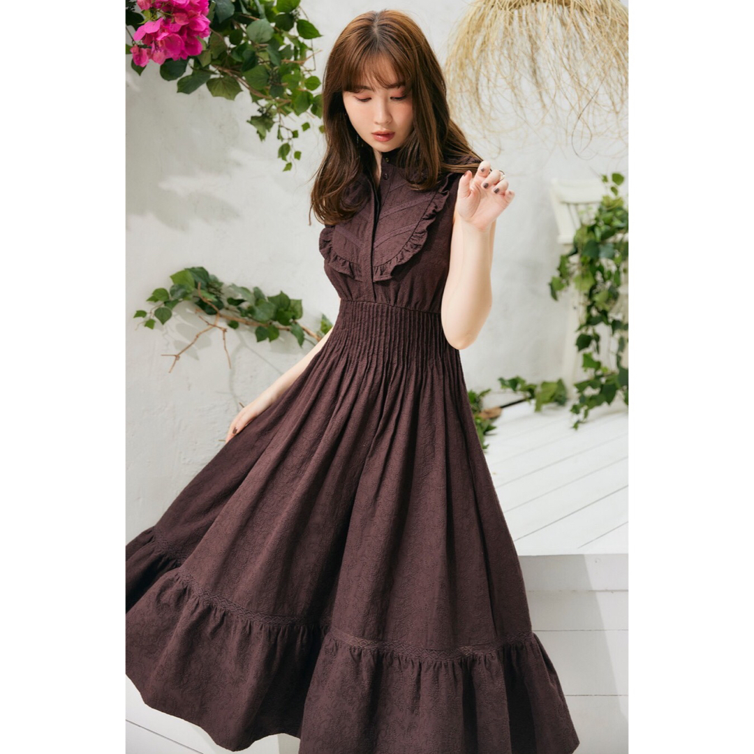 Paisley Cotton Lace Long Dress　herlipto