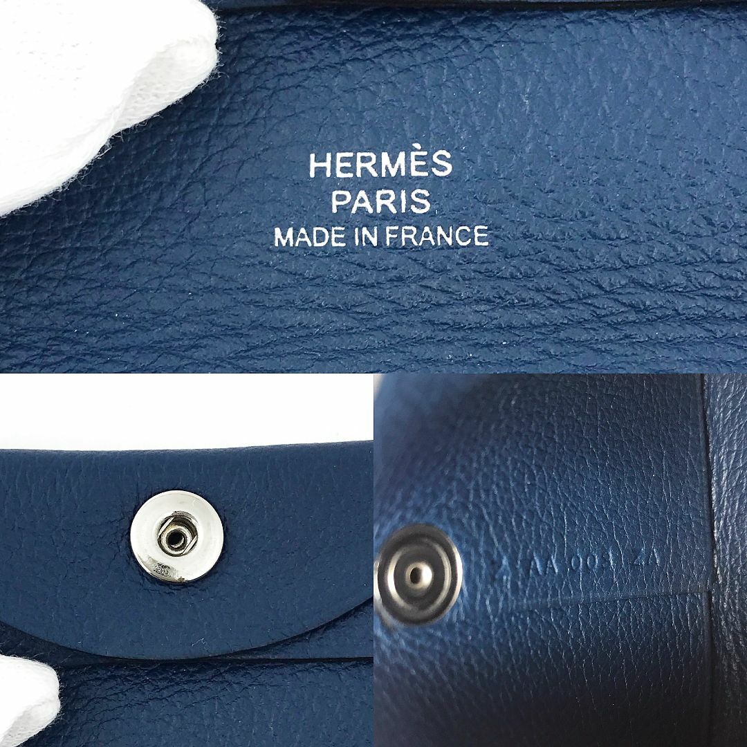 ☆美品☆エルメス コインケース ブルー系 HERMES 小銭入れ コンパクト