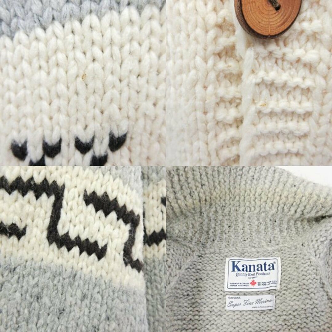 KANATA - カナタ カーディガン ニット ノルディック柄 ウール カナダ製
