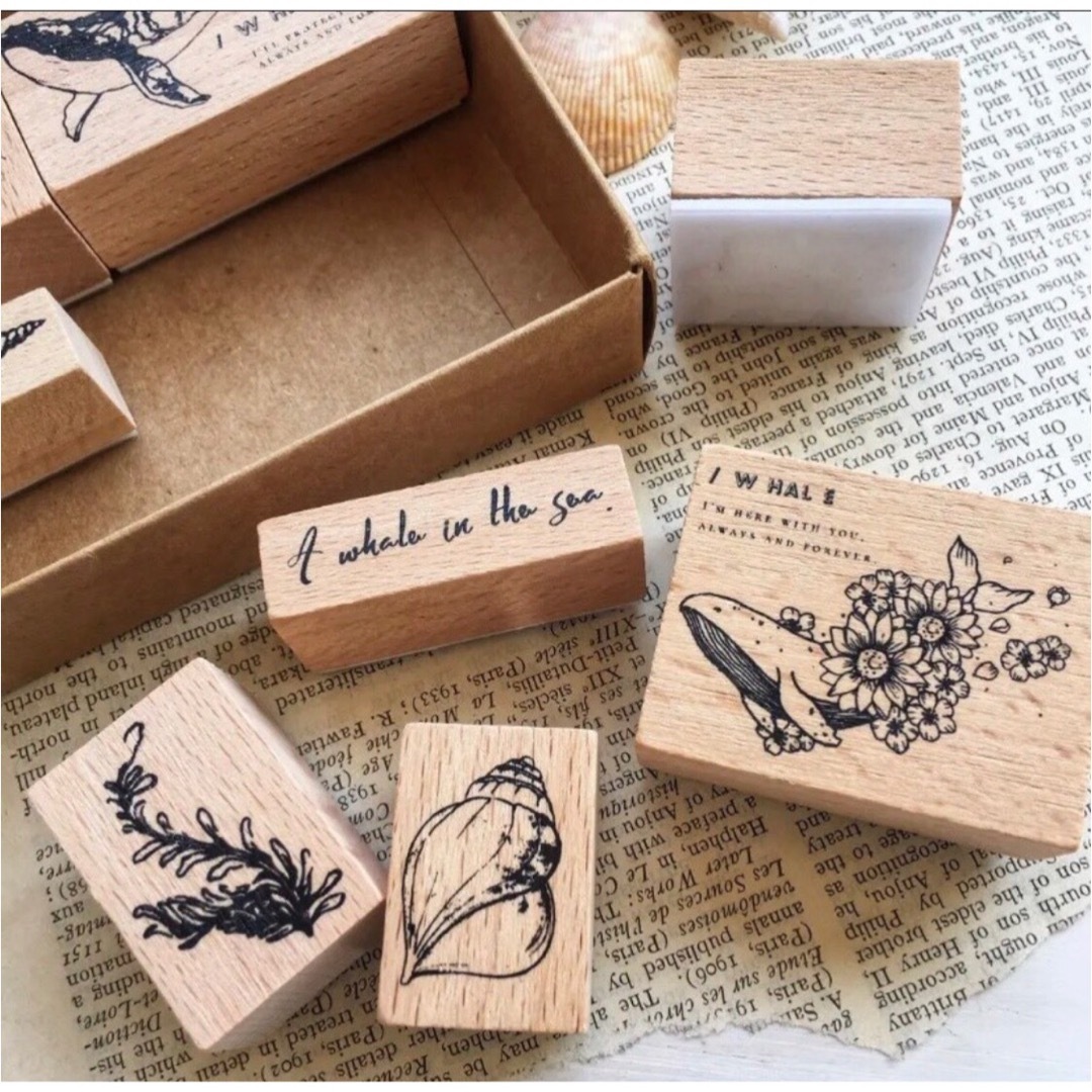 海の生き物 スタンプセット はんこ ハンドメイド - 通販 - nickhealey