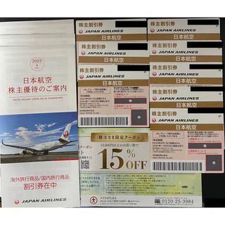 ジャル(ニホンコウクウ)(JAL(日本航空))の【8枚セット】JAL株主優待(片道50%割引券)+割引券付き冊子(航空券)