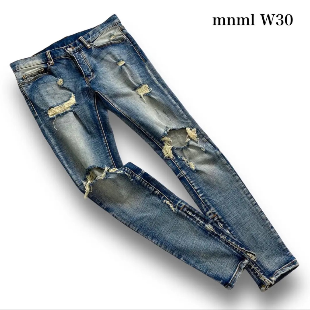 mnml - mnml クラッシュデニム 30インチの通販 by まさとし's shop