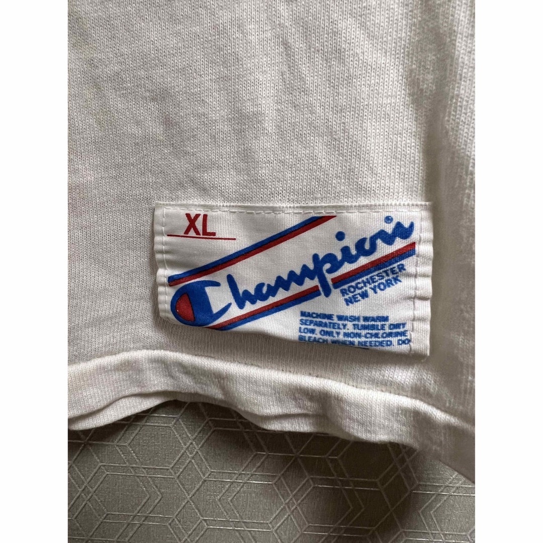 Champion - 80s champion 七分袖 トリコタグ 3段プリント usa製 フット