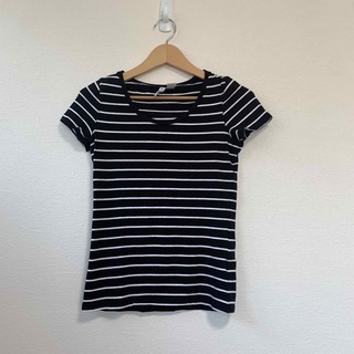 エイチアンドエム(H&M)のモノトーンボーダーTシャツ(Tシャツ(半袖/袖なし))