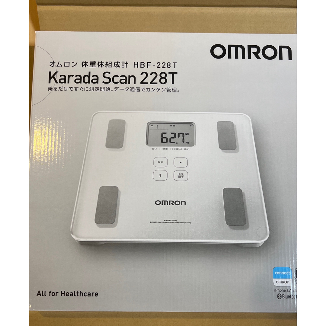 OMRON(オムロン)のオムロン 体重計 HBF-228T スマホ/家電/カメラの美容/健康(体重計/体脂肪計)の商品写真