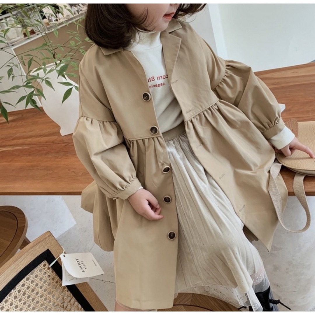 女の子 子供服 トレンチコート ロングコート プチプラ 可愛い 上品 お洒落