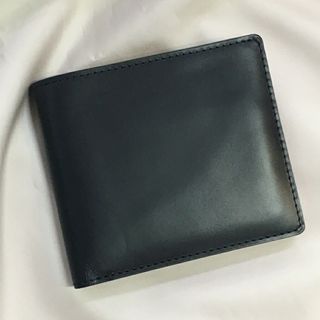 ガンゾ(GANZO)のGANZO THIN BRIDLE ガンゾ レザー シンブライドル BOX小銭入れ付きコンパクト札入れ【中古】【004】(折り財布)