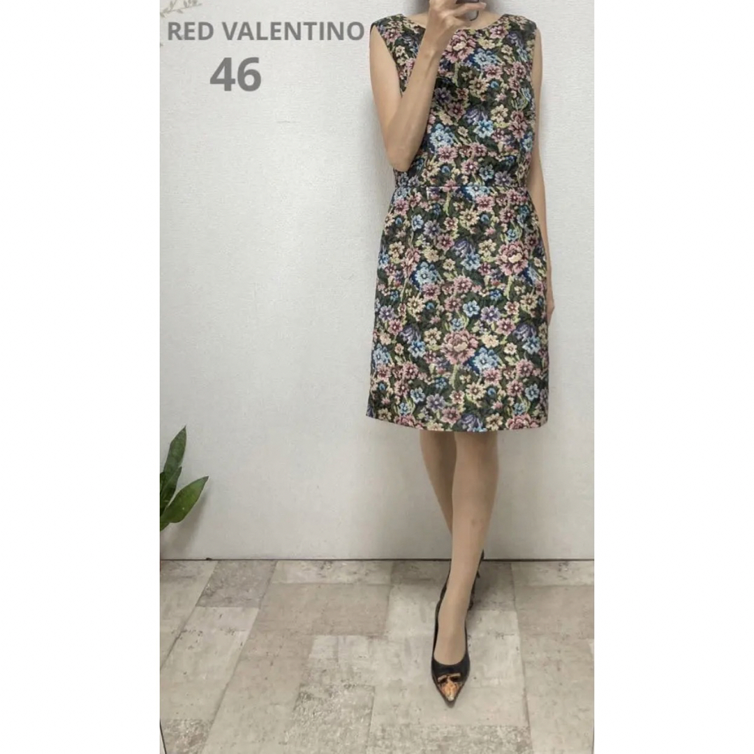 ❤︎新品❤︎ RED VALENTINO フレア切り替えワンピースドレス S