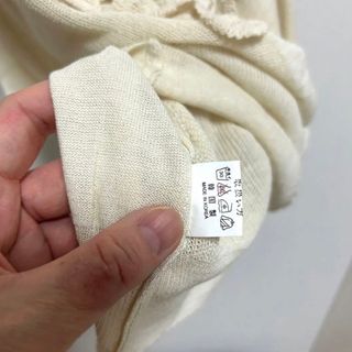 NUDE 透かし編み フレンチスリーブ ロング丈サマーニットの通販 by ...