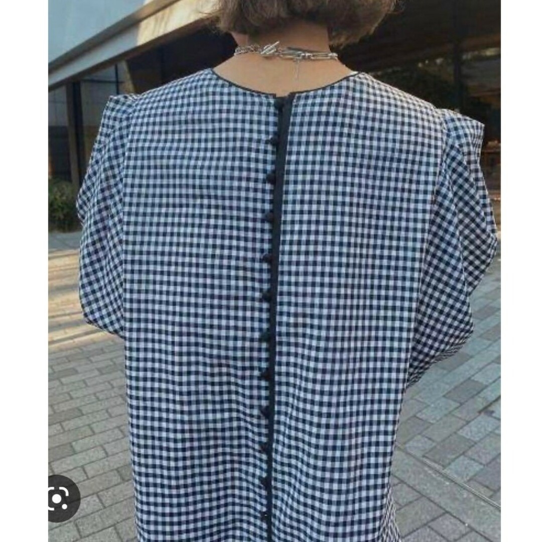 Ameri VINTAGE(アメリヴィンテージ)のAmeri　MEDI GINGHAM CHECK 2WAY PUF レディースのワンピース(ロングワンピース/マキシワンピース)の商品写真