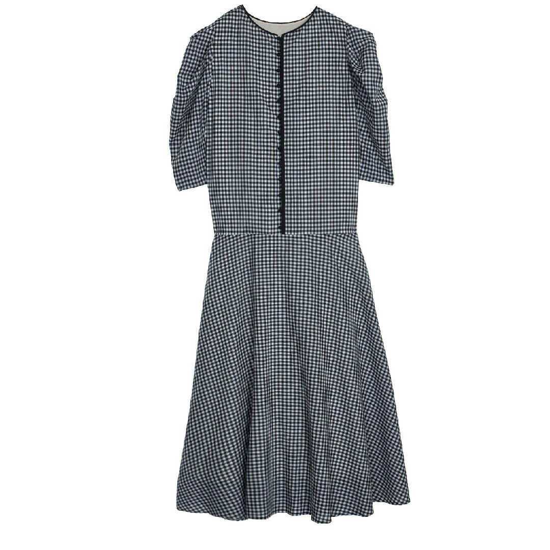 Ameri VINTAGE(アメリヴィンテージ)のAmeri　MEDI GINGHAM CHECK 2WAY PUF レディースのワンピース(ロングワンピース/マキシワンピース)の商品写真