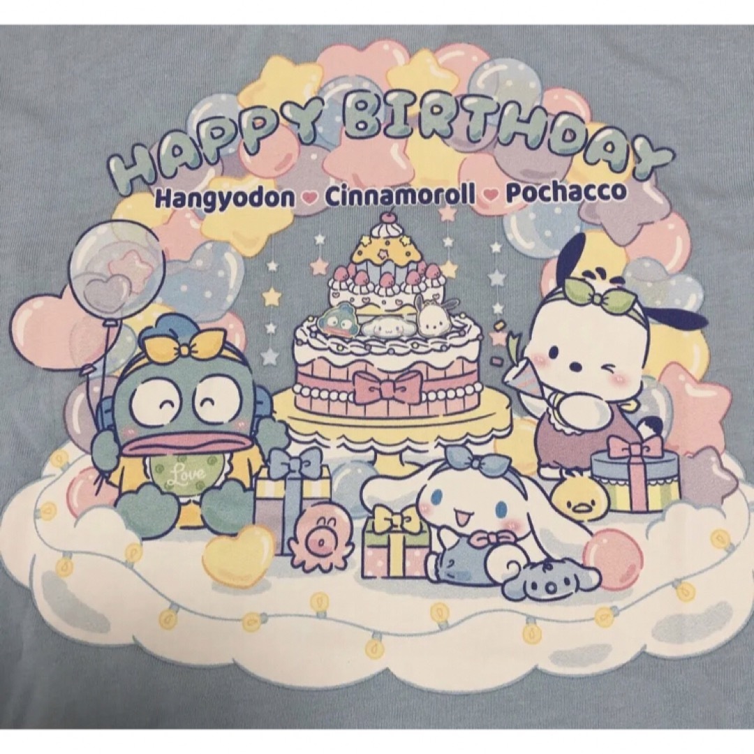 サンリオ(サンリオ)のバックプリントが可愛い！　サンリオキャラクターズ　半袖　Tシャツ　M〜L レディースのトップス(Tシャツ(半袖/袖なし))の商品写真