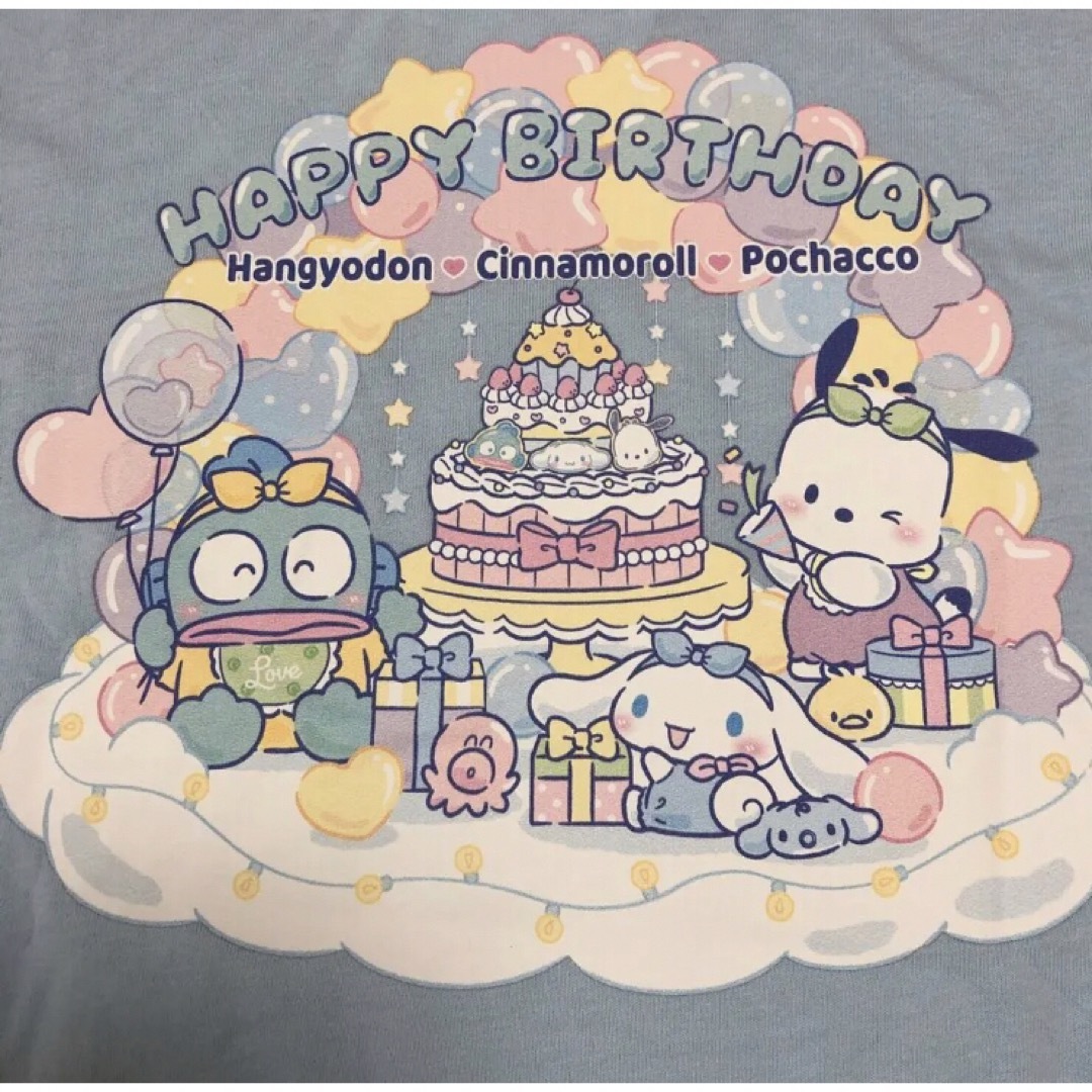 サンリオ(サンリオ)のバックプリントが可愛い！　サンリオキャラクターズ　半袖　Tシャツ　M〜L レディースのトップス(Tシャツ(半袖/袖なし))の商品写真